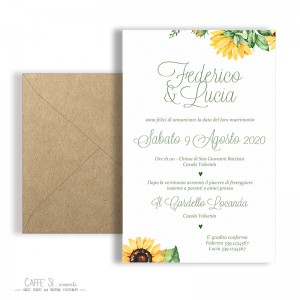 Partecipazione di Matrimonio Girasoli matr_14021751 - LagiGroup -  Tipografia e Stampa Digitale Online